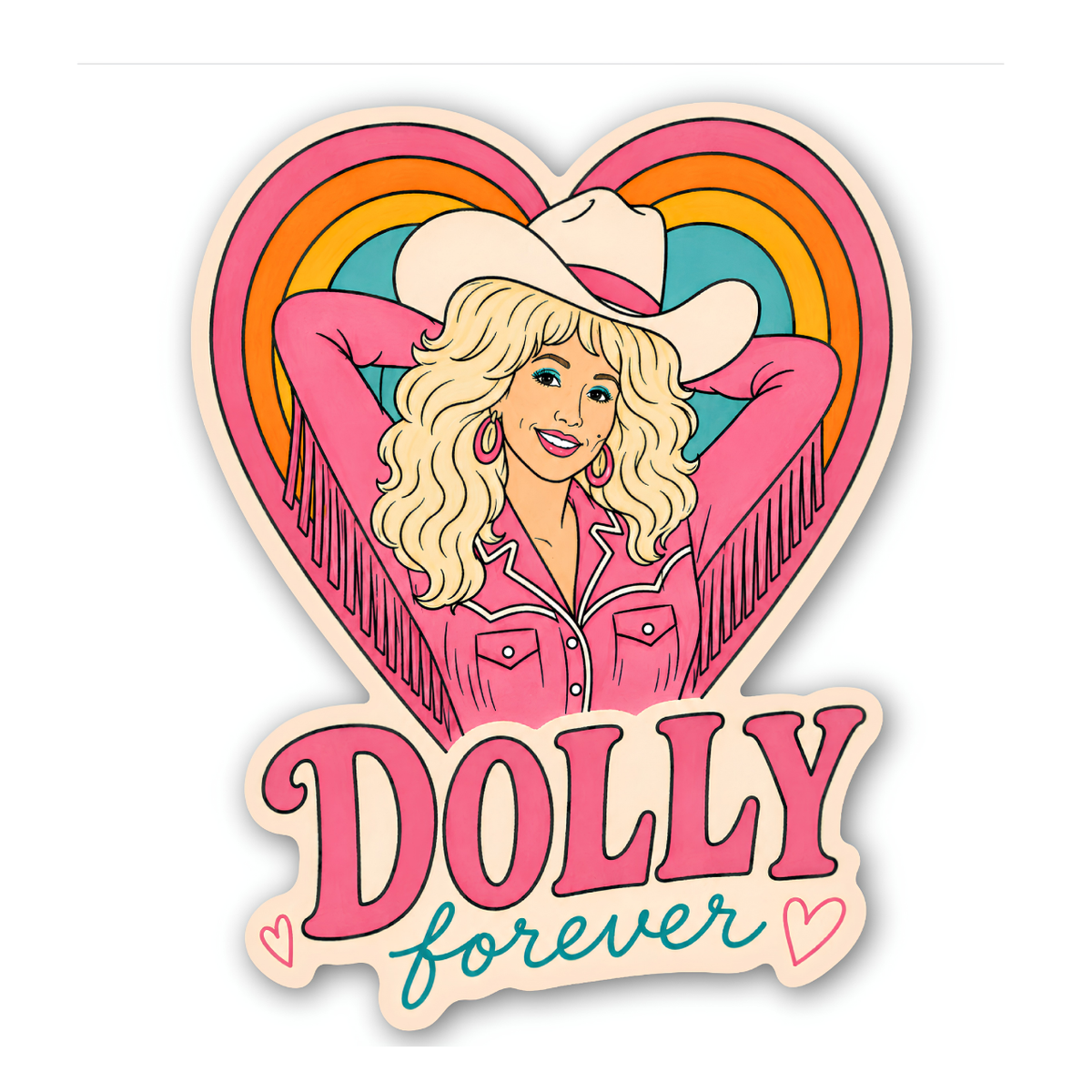 Dolly Forever Heart Sticker