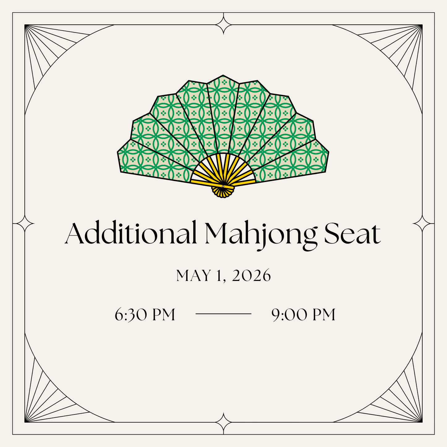 The Social Bevy – Additional Mahjong Seat (May 1)
