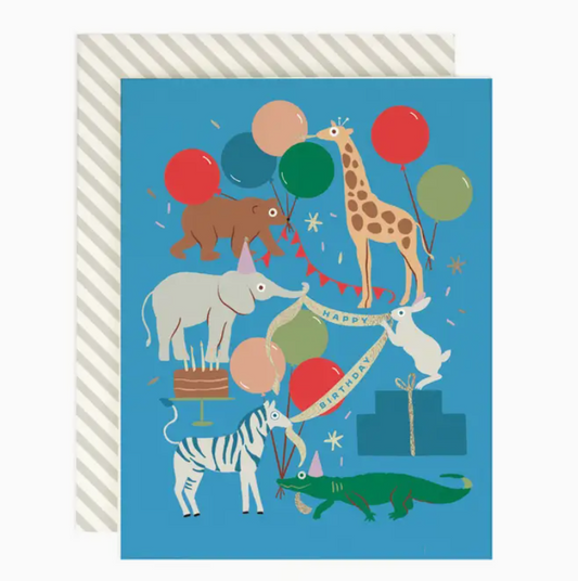 Animal Party Birthday Card|254