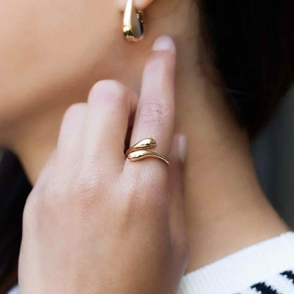 Bronze Teardrop Ring