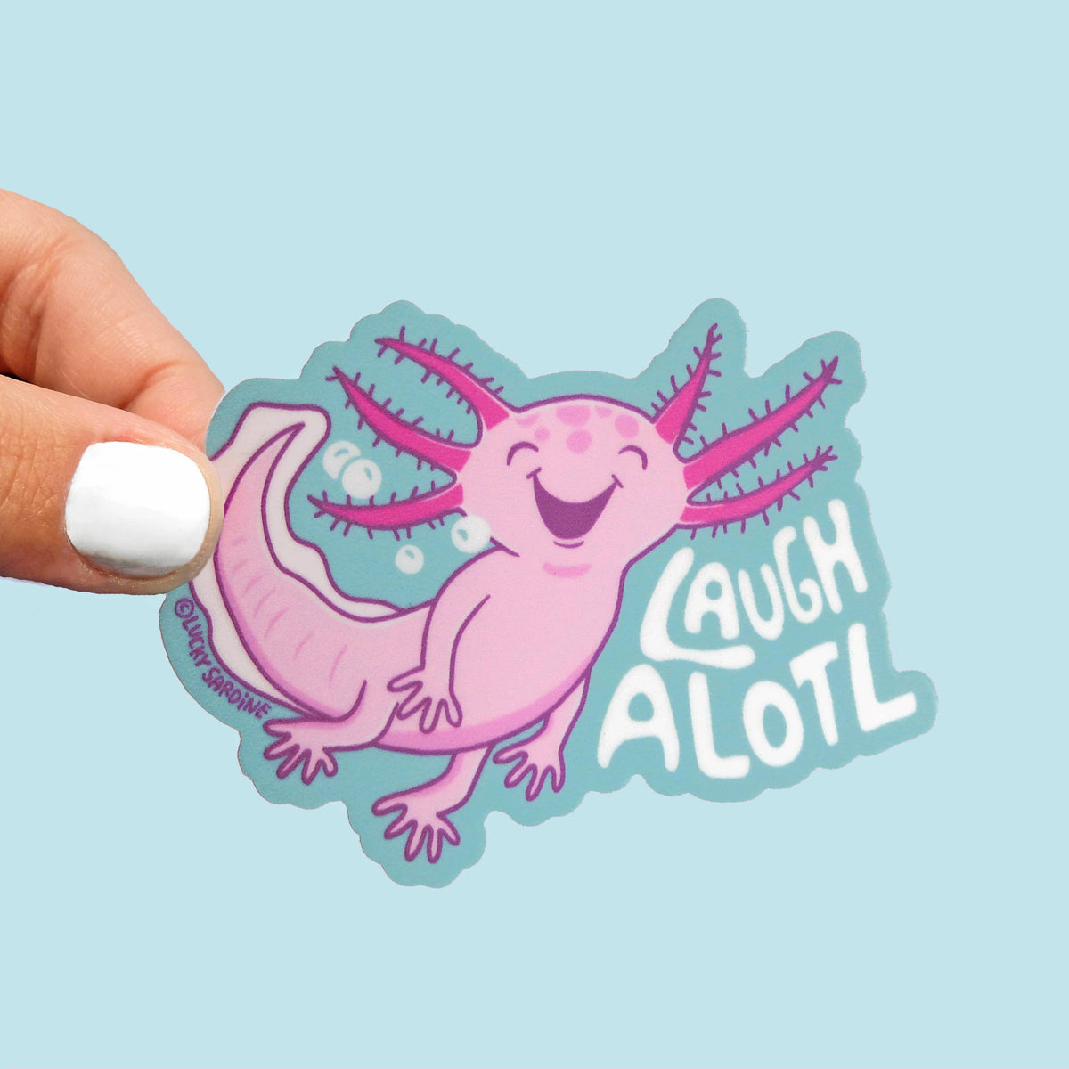 Axolotl Laugh Alotl Vinyl Sticker