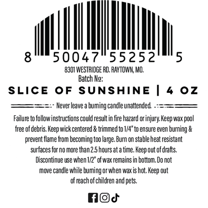 Slice of Sunshine Candle