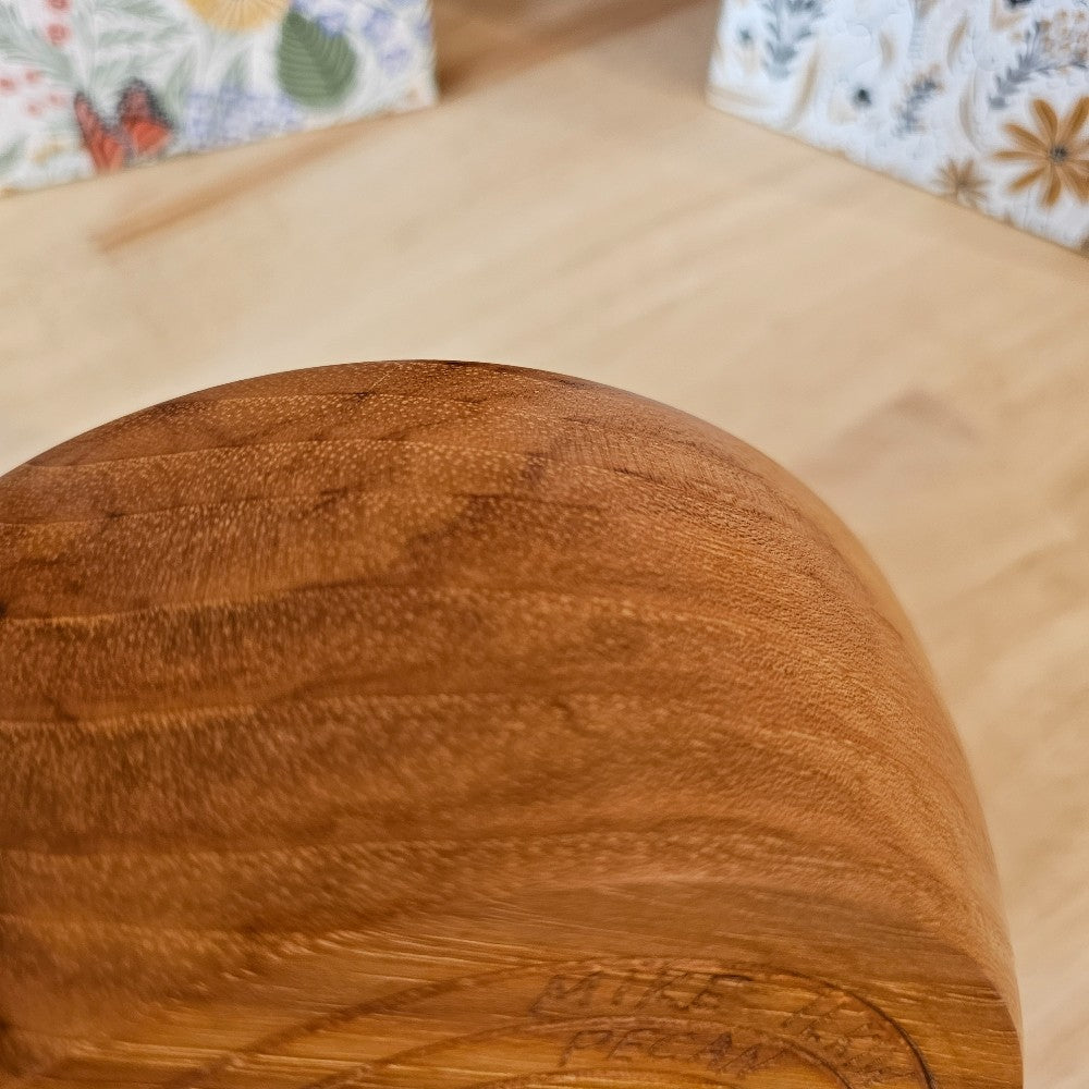 Wood Bowl | Dark Pecan, bowls for breasts, handmade wooden bowl, springfield MO, the local bevy