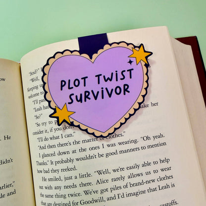 Plot Twist Survivor Magnetic Bookmark