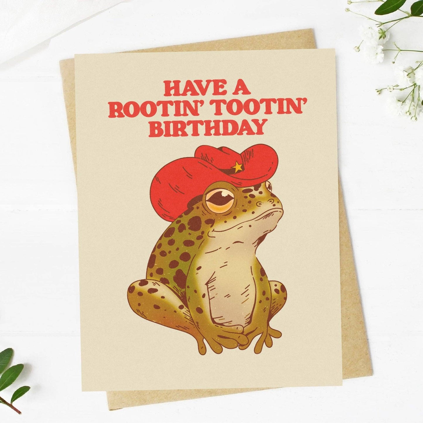 Rootin Tootin Frog Birthday Card