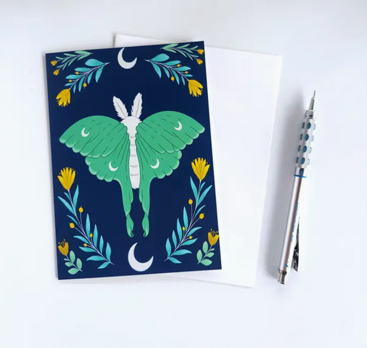 Luna Moth Greeting Card|241