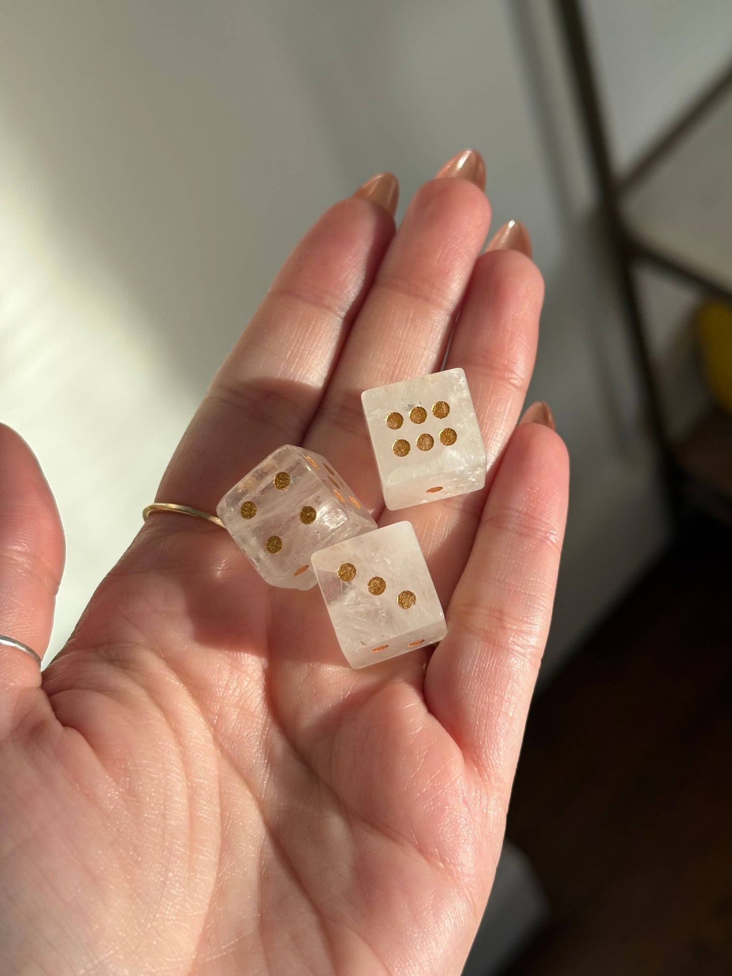 Clear Quartz Dice