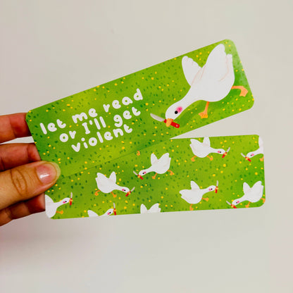 Let Me Read Or I'll Get Violent Bookmark