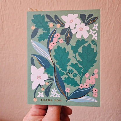Thank You Green Floral|220