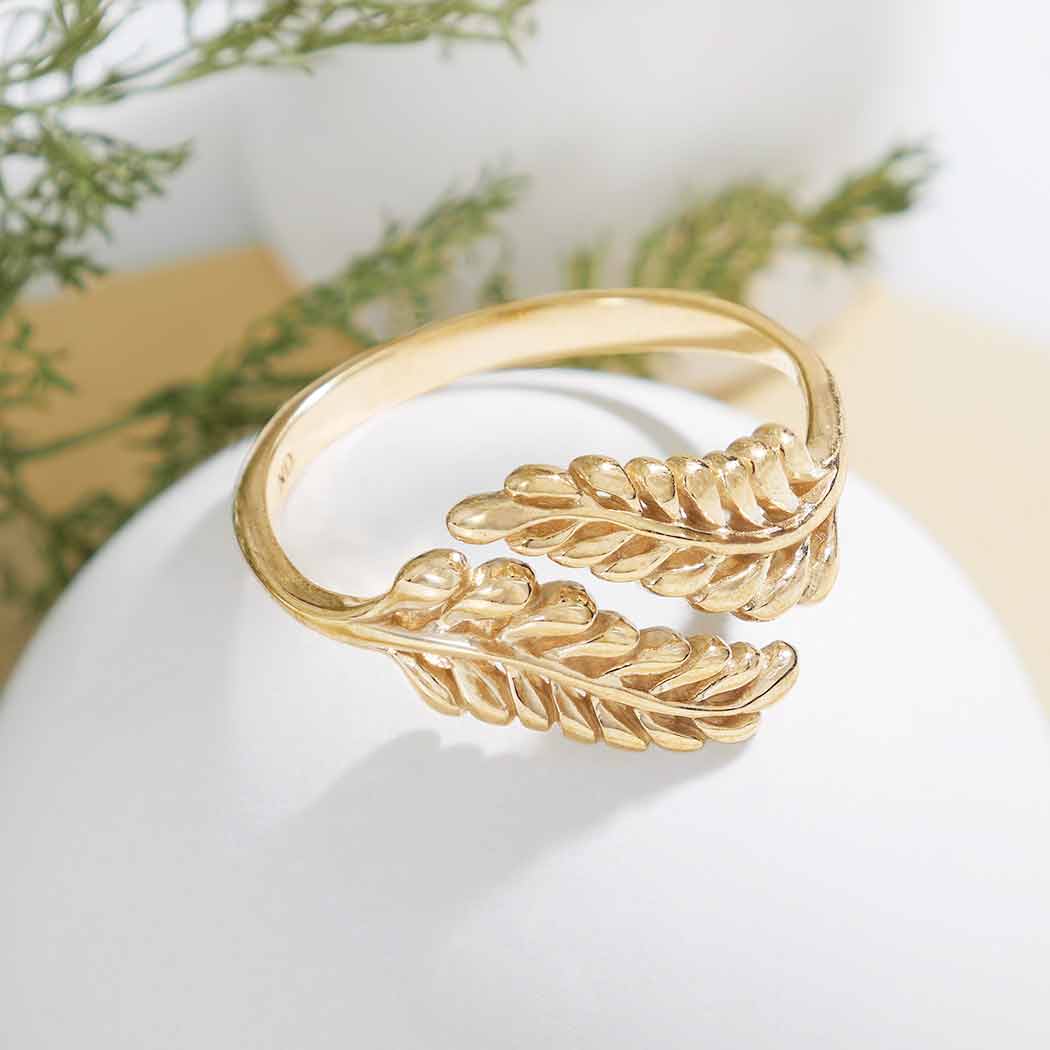 Bronze Fern Leaf Ring