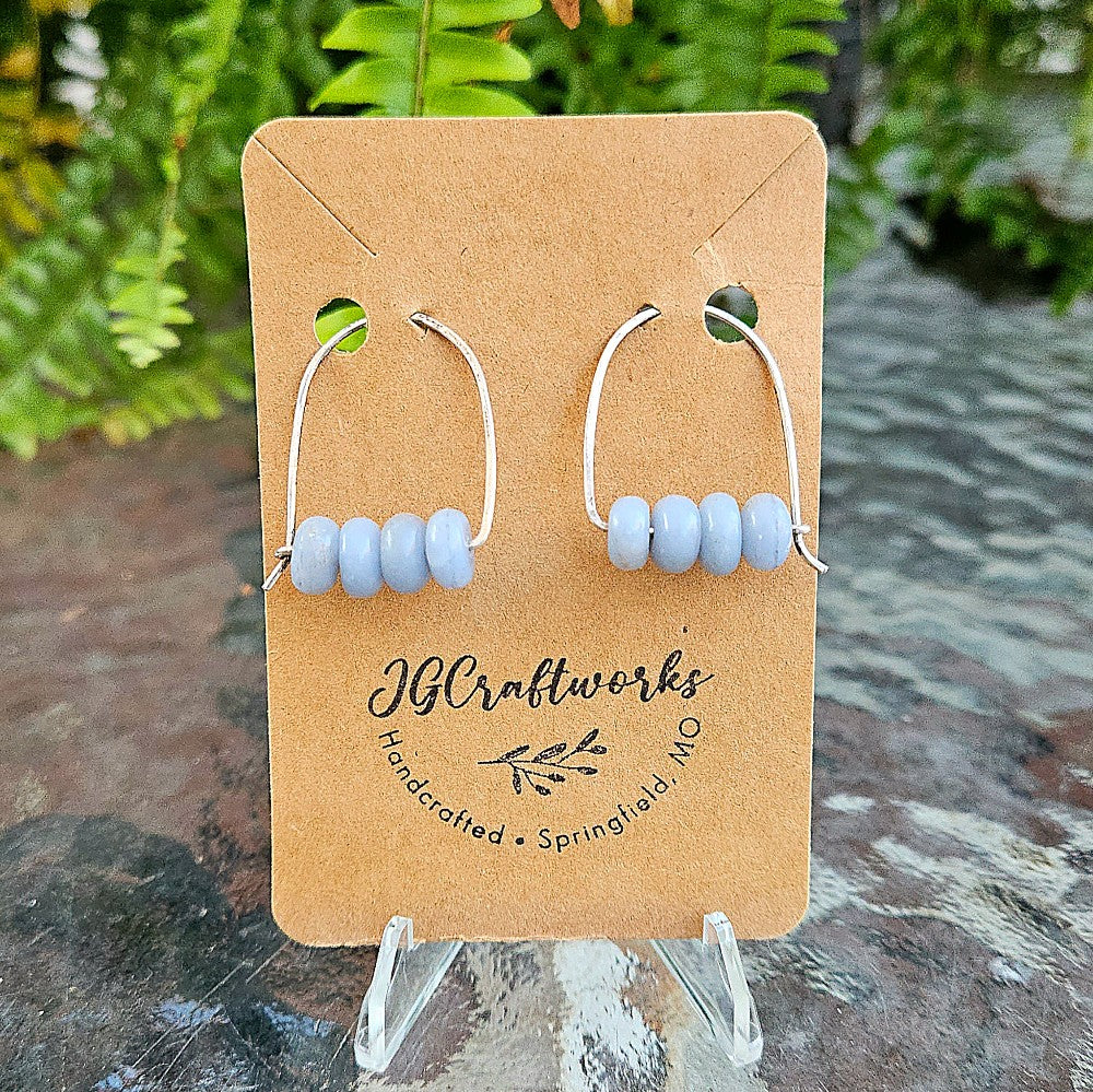 Angelite Sterling Silver Earrings|195