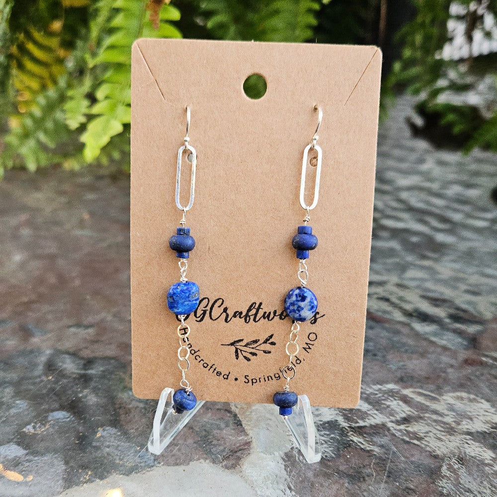 Lapis Lazuli Sterling Silver Dangle|198