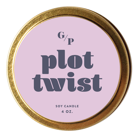 Plot Twist Candle Tin