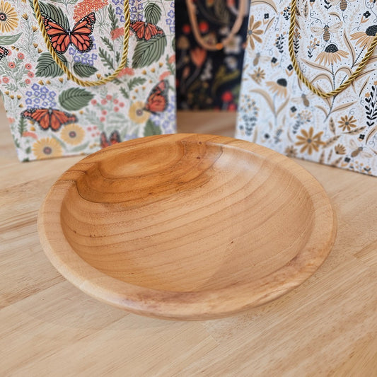 Wood Bowl | Two Tone Pecan by Mike Ilkiw | Bowls for Breasts, Springfield MO, The Local Bevy, shop small, shop local