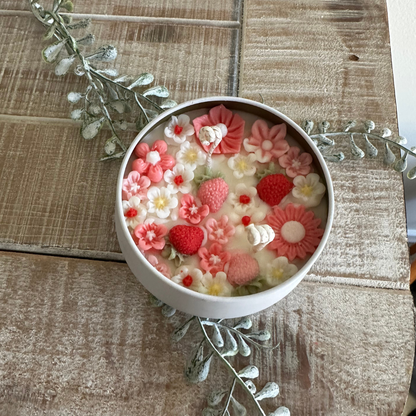 Strawberries + Daisies Candle