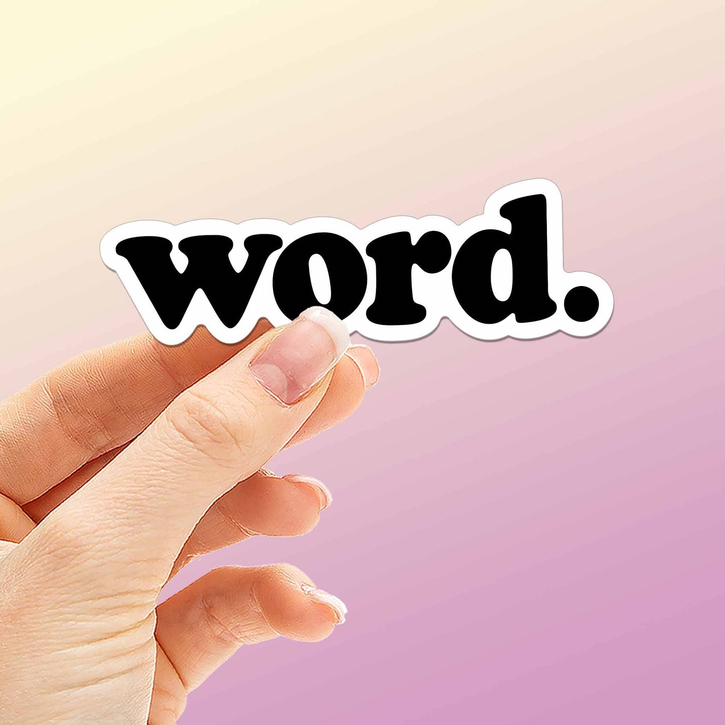 Word. Sticker