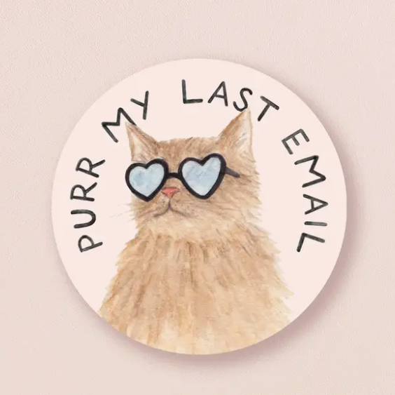 Purr my last email Cat Sticker|278