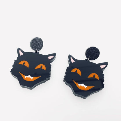 Vintage Cat Face Earrings