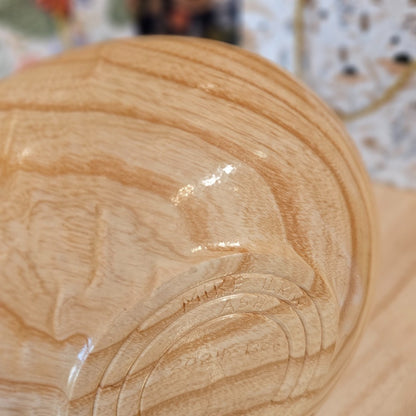 Ash Bowl | Dyed Red | 2024-1301 L|71, Wood Bowl | Ash Dyed Purple, mike ilkiw, the local bevy, handmade wooden bowls, decorative bowls