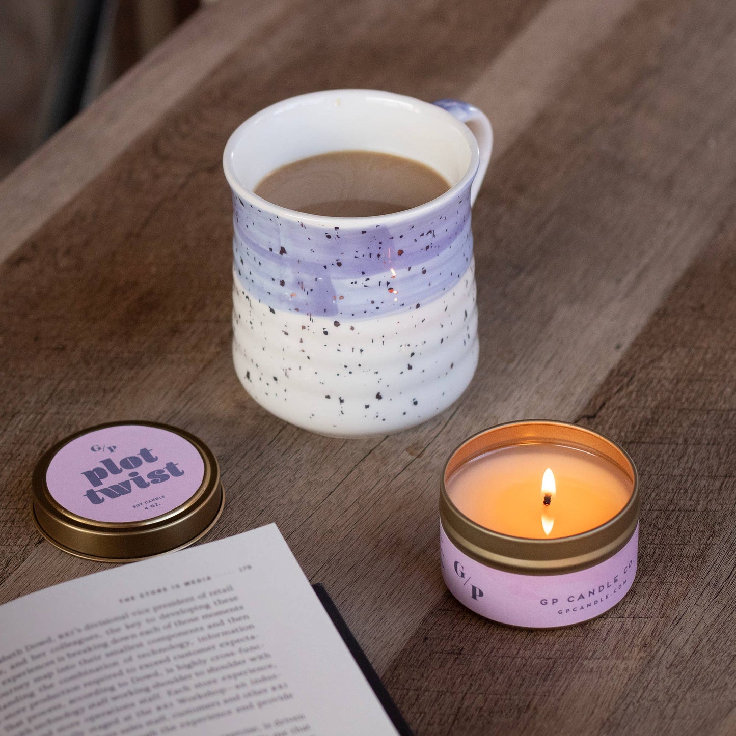 Plot Twist Candle Tin