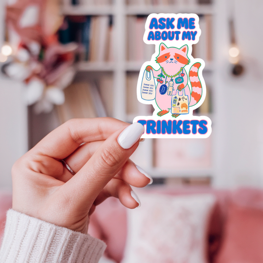 Trinkets Raccoon Sticker