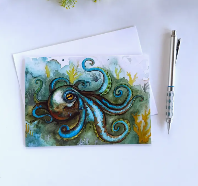 Octopus Greeting Card|239