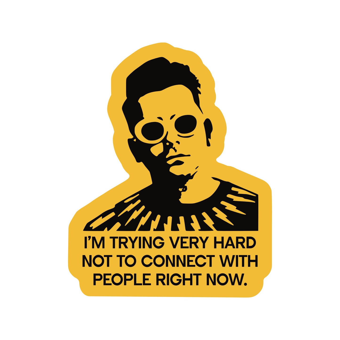 Sarcastic David Trying Very Hard Sticker