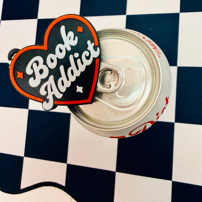 "Book Addict" Bag Charm + Soda Can Opener