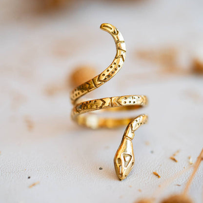 brass serpent ring