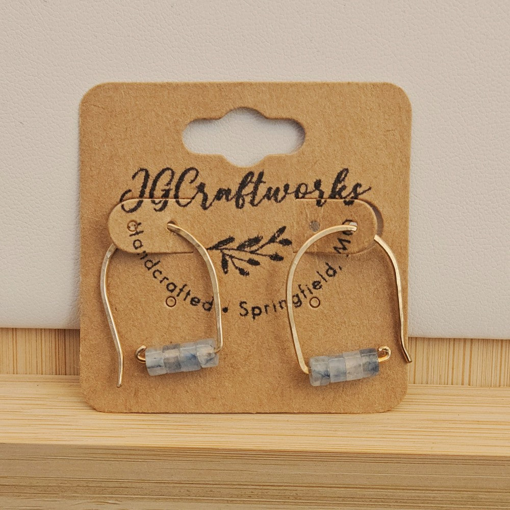 Aquamarine 20k Gold Fill earrings