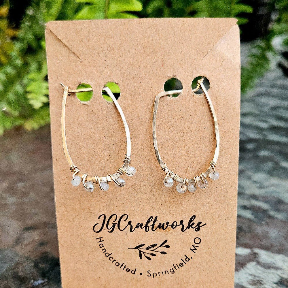 14K Gold Fill & Labradorite Earrings, JG Craftworks