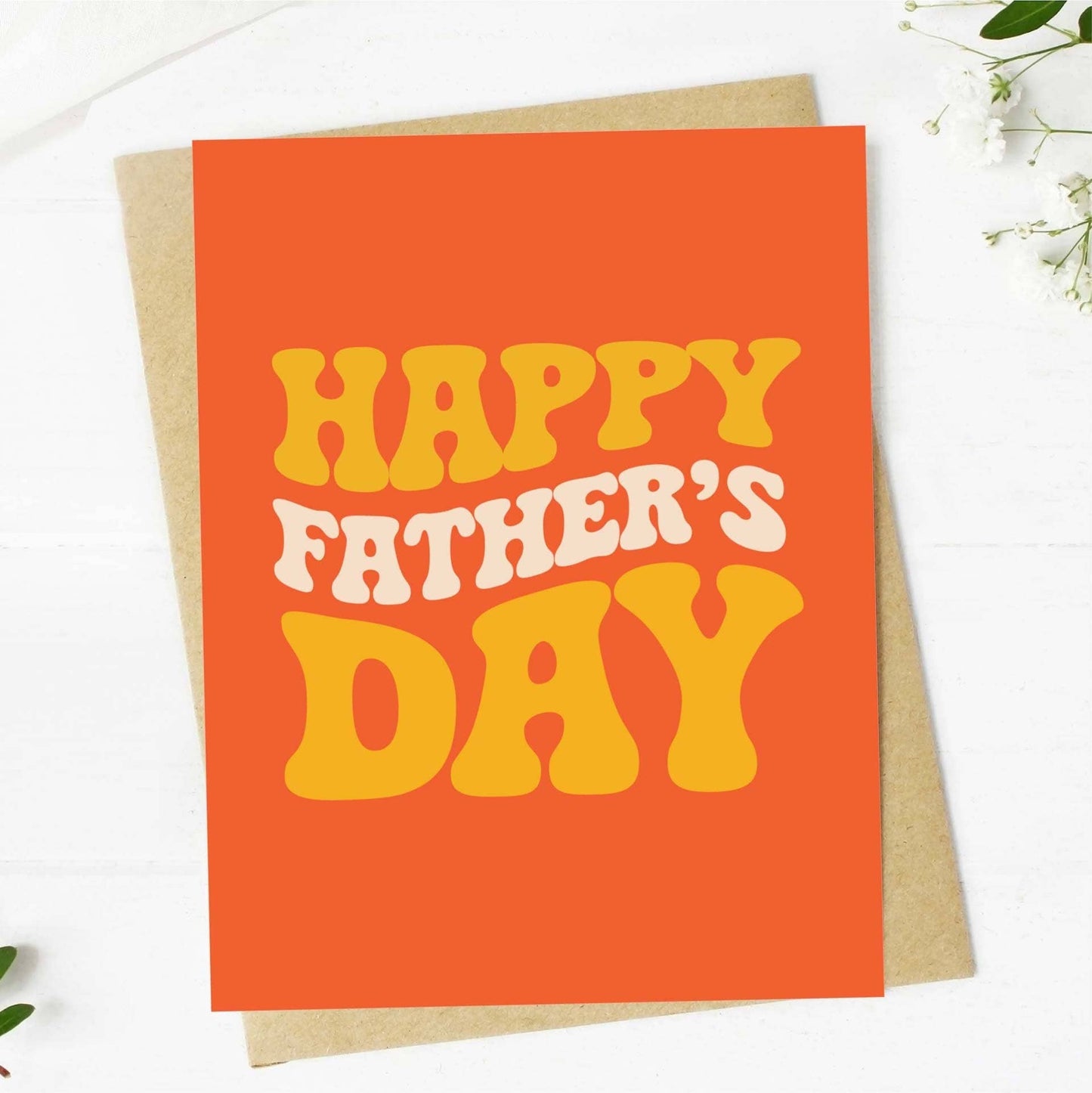 Happy Father's Day in orange