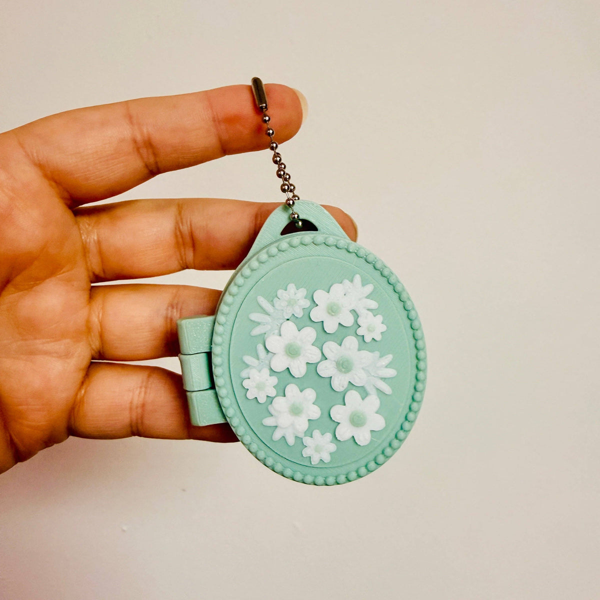 Floral Locket Bag Charm
