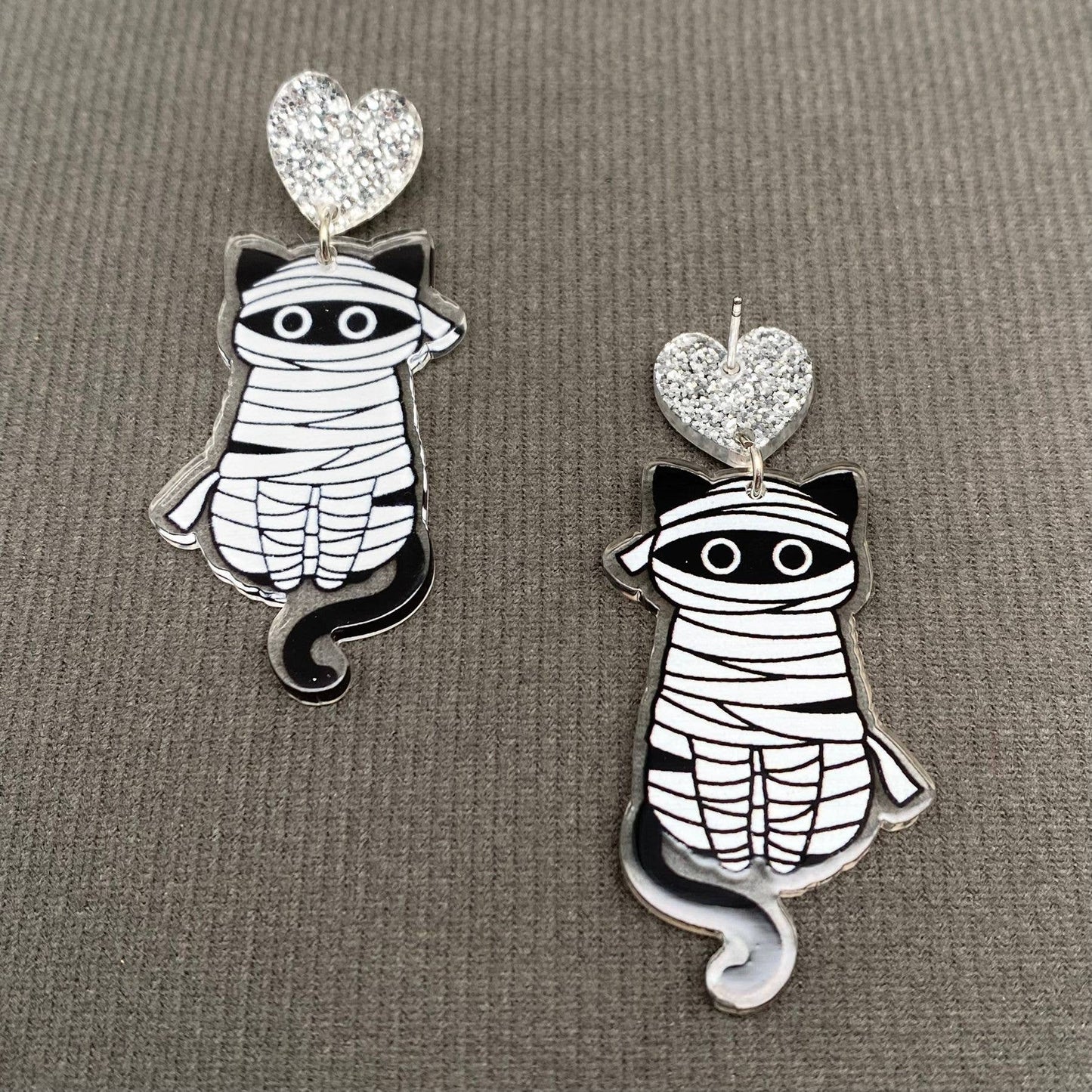 Mummy Cat Stud Earrings