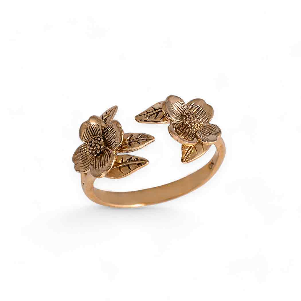 Bronze Dogwood Flower Ring