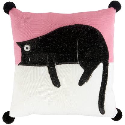 One Eye Open Cat Pillow