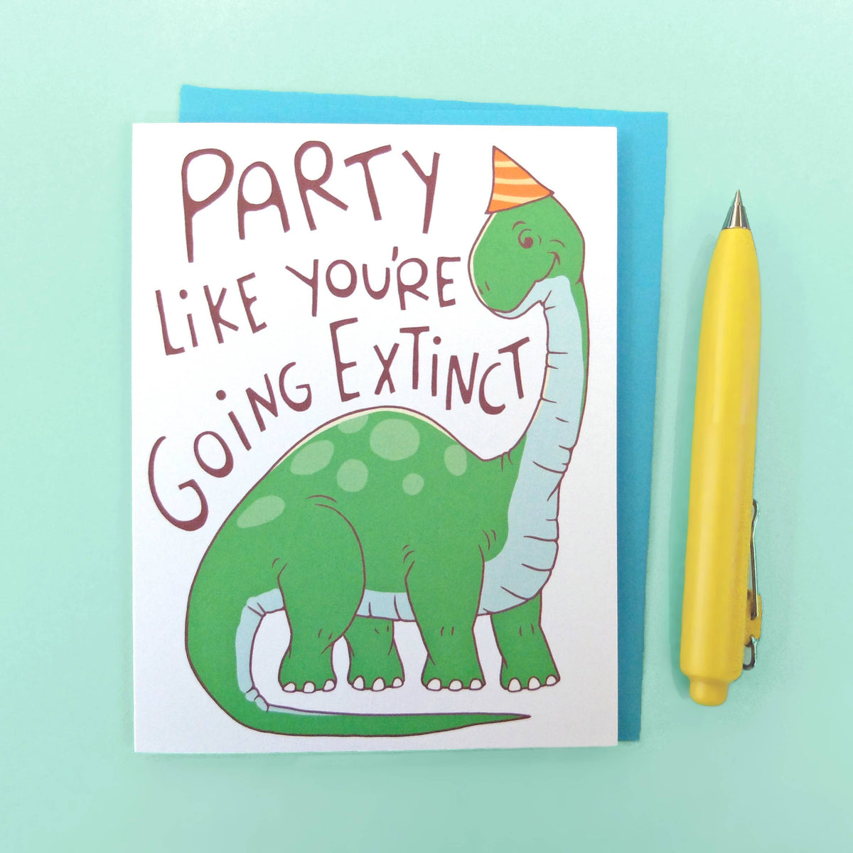 Brontosaurus Birthday Card