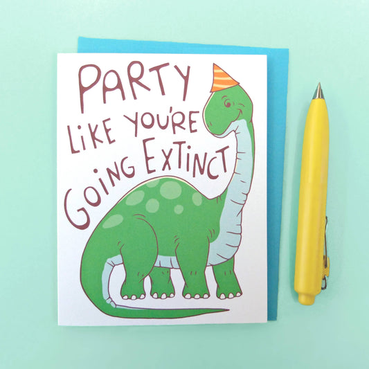 Brontosaurus Birthday Card