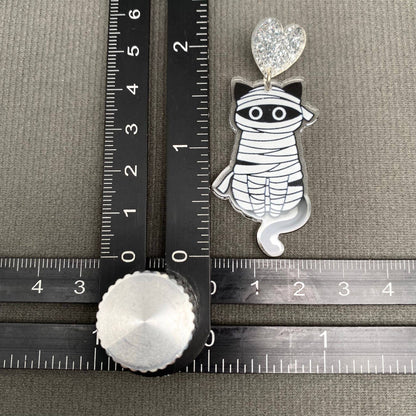 Mummy Cat Stud Earrings