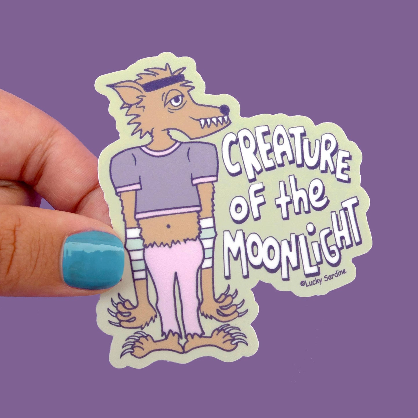Werewolf Creature Of Moonlight Vinyl Sticker