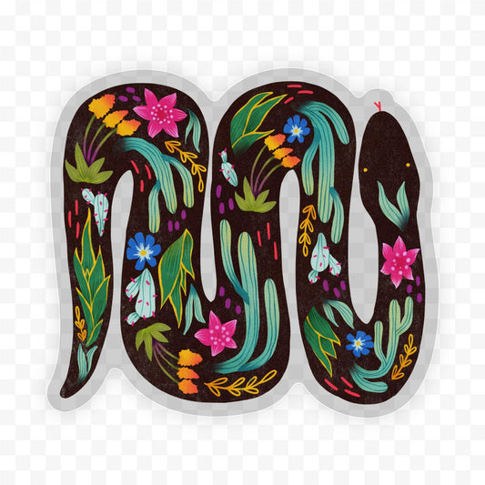 Desert Landscape Black Snake Sticker