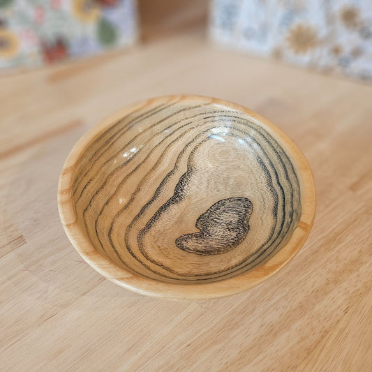 Ash Bowl | Dyed Blue | 2024-1299 L|67, Wood Bowl | Ash Dyed Blue, the local bevy, mike ilkiw, bowls for breasts, shop small