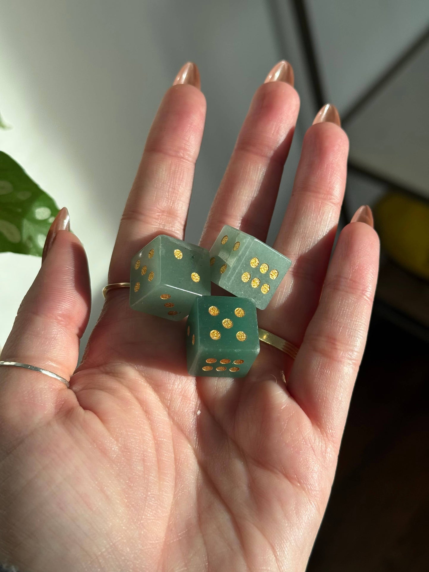 Green Aventurine Dice